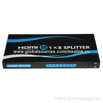1 x 8 HDMI Splitter, Manufactured by Mealink, 5V/2A External Power Supply